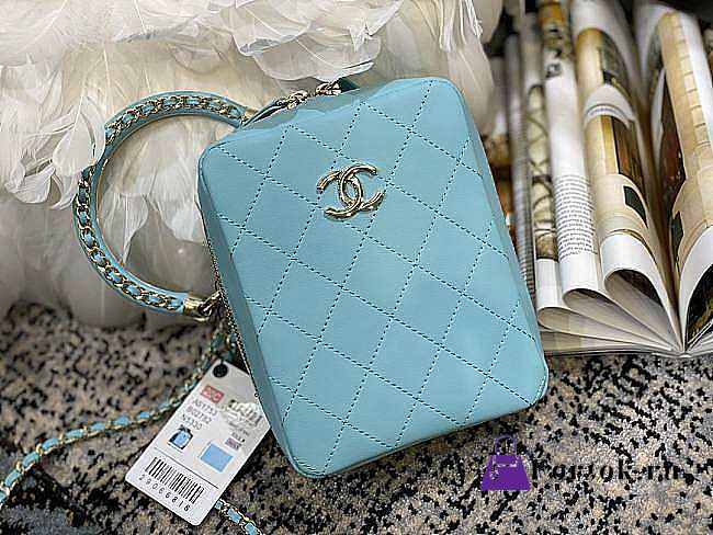 Chanel Vertical Camera Bag Blue AS1753 17.5x14x7cm - 1