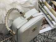 Chanel Vertical Camera Bag White AS1753 17.5x14x7cm - 5