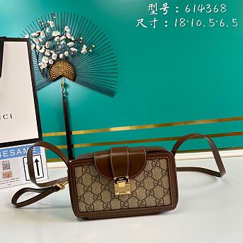 Gucci GG Mini Bag With Clasp Closure 614368 18x10.5x6.5cm