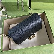 Gucci Interlocking G Leather Crossbody Bag Black 607720 22x15x7cm - 2