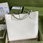 Gucci Medium Tote With Double G In White 649577 35x32x11cm - 6