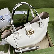 Gucci Medium Tote With Double G In White 649577 35x32x11cm - 2