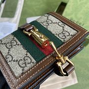 Gucci Jackie 1961 Card Case Wallet GG Supreme Canvas Beige ‎645536 11×8.5x3cm - 3