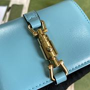 Gucci Jackie 1961 Card Case Wallet GG Blue ‎645536 11×8.5x3cm - 3
