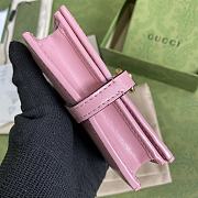 Gucci Jackie 1961 Card Case Wallet GG Pink ‎645536 11×8.5x3cm - 2