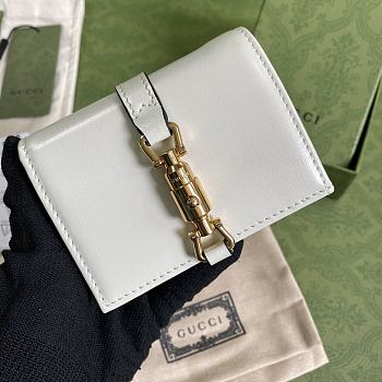 Gucci Jackie 1961 Card Case Wallet GG White ‎645536 11×8.5x3cm