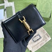 Gucci Jackie 1961 Card Case Wallet GG Black ‎645536 11×8.5x3cm - 1