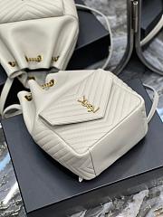 Ysl Joe Backpack In Lambskin White 6726091 22x29x15cm - 6