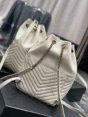 Ysl Joe Backpack In Lambskin White 6726091 22x29x15cm - 5