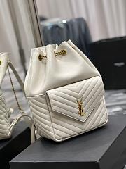 Ysl Joe Backpack In Lambskin White 6726091 22x29x15cm - 4
