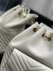 Ysl Joe Backpack In Lambskin White 6726091 22x29x15cm - 3
