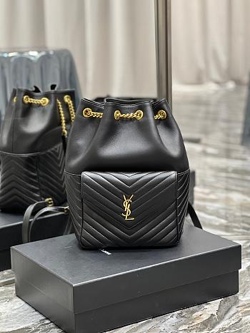 Ysl Joe Backpack In Lambskin Black 6726091 22x29x15cm