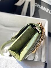 Chanel Mini Flap Bag Gold-Tone Metal Green AS2711 19.5x14x9cm - 6
