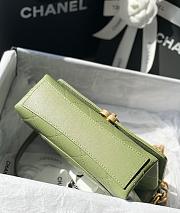 Chanel Mini Flap Bag Gold-Tone Metal Green AS2711 19.5x14x9cm - 4