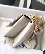 Chanel Mini Flap Bag Gold-Tone Metal Light Gray AS2711 19.5x14x9cm - 6