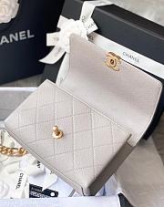 Chanel Mini Flap Bag Gold-Tone Metal Light Gray AS2711 19.5x14x9cm - 5