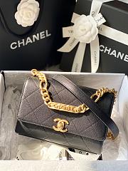 Chanel Mini Flap Bag Gold-Tone Metal Black AS2711 19.5x14x9cm - 4