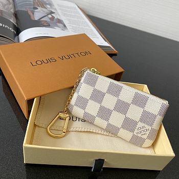 Louis Vuitton Key Pouch Damier Azur Cancas N62659 11.5 x 6.5cm