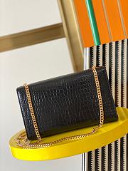 Ysl Medium Kate In Crocodile Leather Black 354119 24x14.5x5.5 cm - 4