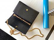 Ysl Medium Kate In Crocodile Leather Black 354119 24x14.5x5.5 cm - 2