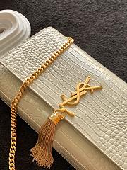 Ysl Medium Kate In Crocodile Leather White 354119 24x14.5x5.5cm - 2