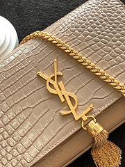 Ysl Medium Kate In Crocodile Leather Beige 354119 24x14.5x5.5cm - 3