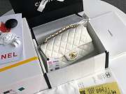 Chanel Mini Classic Flap Bag White Patent/Golden Metal A69900 20cm - 1