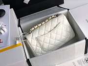 Chanel Mini Classic Flap Bag White Patent/Golden Metal A69900 20cm - 5