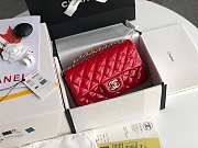 Chanel Mini Classic Flap Bag Red Patent/Golden Metal A69900 20cm - 1