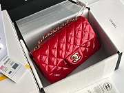 Chanel Mini Classic Flap Bag Red Patent/Golden Metal A69900 20cm - 4