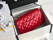 Chanel Mini Classic Flap Bag Red Patent/Golden Metal A69900 20cm - 6