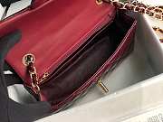 Chanel Mini Classic Flap Bag Burgundy Patent/Golden Metal A69900 20cm - 2