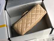 Chanel Mini Classic Flap Bag Beige Patent/Golden Metal A69900 20cm - 3