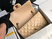 Chanel Mini Classic Flap Bag Beige Patent/Golden Metal A69900 20cm - 5