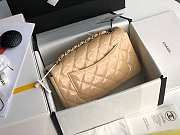 Chanel Mini Classic Flap Bag Beige Patent/Golden Metal A69900 20cm - 2