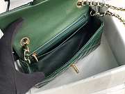 Chanel Mini Classic Flap Bag Dark Green Patent/Golden Metal A69900 20cm - 3