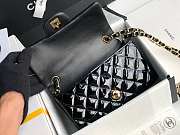 Chanel Mini Classic Flap Bag Black Patent/Golden Metal A69900 20cm - 5