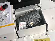 Chanel Mini Classic Flap Bag Gray Patent/Golden Metal A69900 20cm - 1