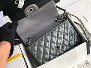 Chanel Mini Classic Flap Gray Patent/Silver Metal A69900 20cm - 5