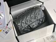 Chanel Mini Classic Flap Gray Patent/Silver Metal A69900 20cm - 2