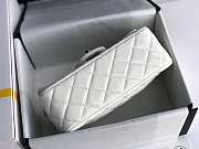 Chanel Mini Classic Flap White Patent/Silver Metal A69900 20cm - 4