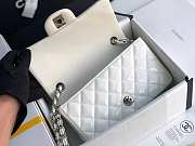 Chanel Mini Classic Flap White Patent/Silver Metal A69900 20cm - 2