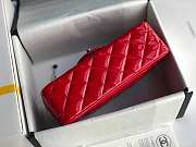 Chanel Mini Classic Flap Red Patent/Silver Metal A69900 20cm - 5