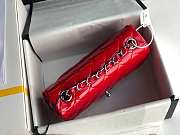 Chanel Mini Classic Flap Red Patent/Silver Metal A69900 20cm - 4