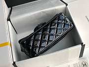 Chanel Mini Classic Flap Black Patent/Silver Metal A69900 20cm - 6