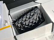Chanel Mini Classic Flap Black Patent/Silver Metal A69900 20cm - 4