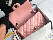 Chanel Mini Classic Flap Pink Patent/Silver Metal A69900 20cm - 3