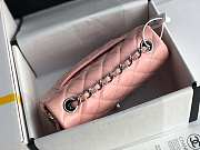 Chanel Mini Classic Flap Pink Patent/Silver Metal A69900 20cm - 2