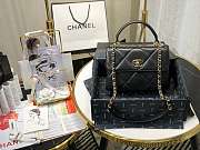 Chanel Small Flap Bag With Top Handle Black A92236 25cm - 1