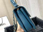 Chanel Small Flap Bag With Top Handle Dark Blue A92236 25cm - 5